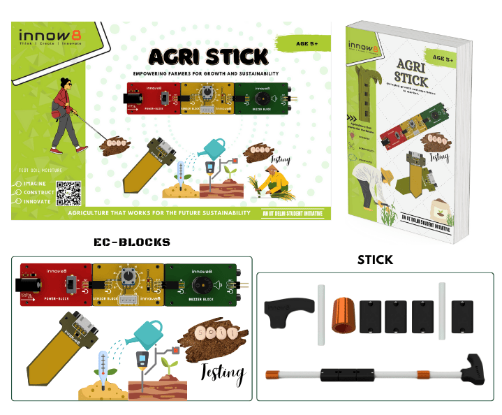 Agristick – Plug & Play Soil Moisture Sensor with Power Blocks & Buzzer | STEM Learning Agristick – Plug & Play Soil Moisture Sensor with Power Blocks & Buzzer | STEM Learning