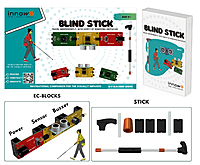 Blind Stick DIY Kit | Navigational Companion for The Visually Impaired| Plug & Play STEM Kit with Sensors, Power Block, Sonar Sensor, Buzzer & 3D Printed Stick Blind Stick DIY Kit | Navigational Companion for The Visually Impaired| Plug & Play STEM Kit with Sensors, Power Block, Sonar Sensor, Buzzer & 3D Printed Stick